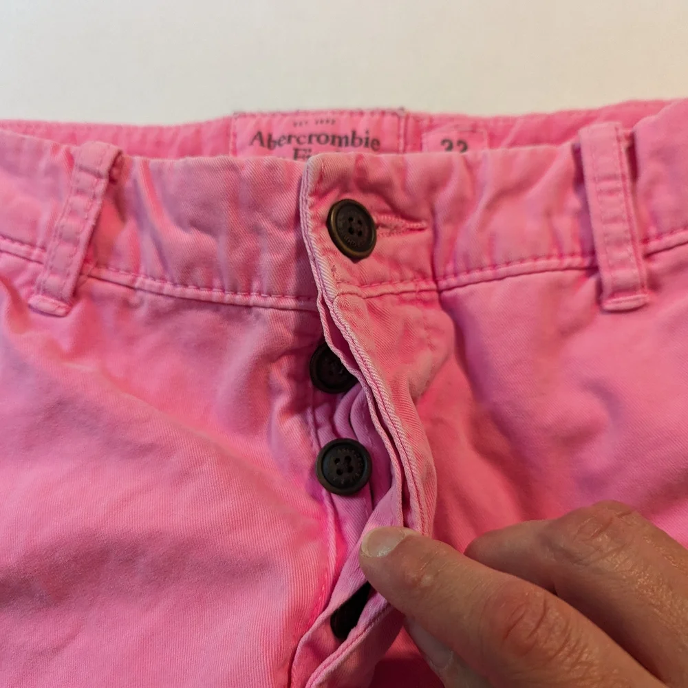 Abercrombie & Fitch Men's Button Fly Neon Pink Shorts, Size 33